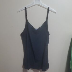 Prnningtons Black Lace Trim Camisole Size 1X